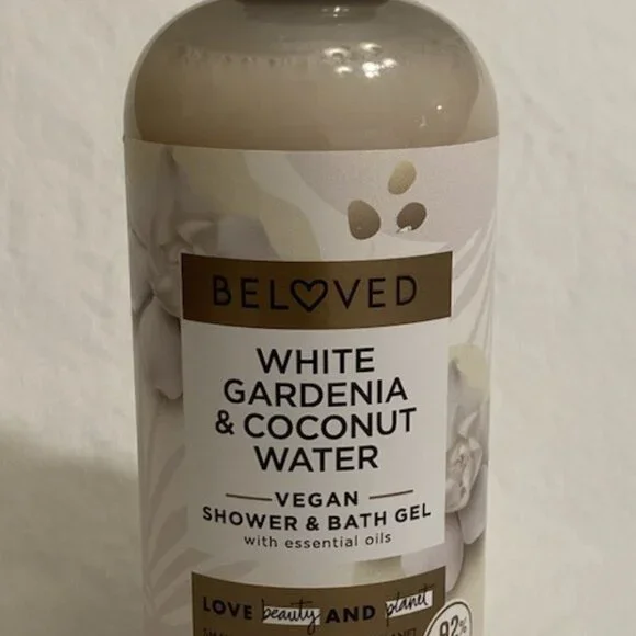 Beloved White Gardenia & Coconut Water Shower Bath Gel 11.8oz vegan hard to find - Picture 2 of 3